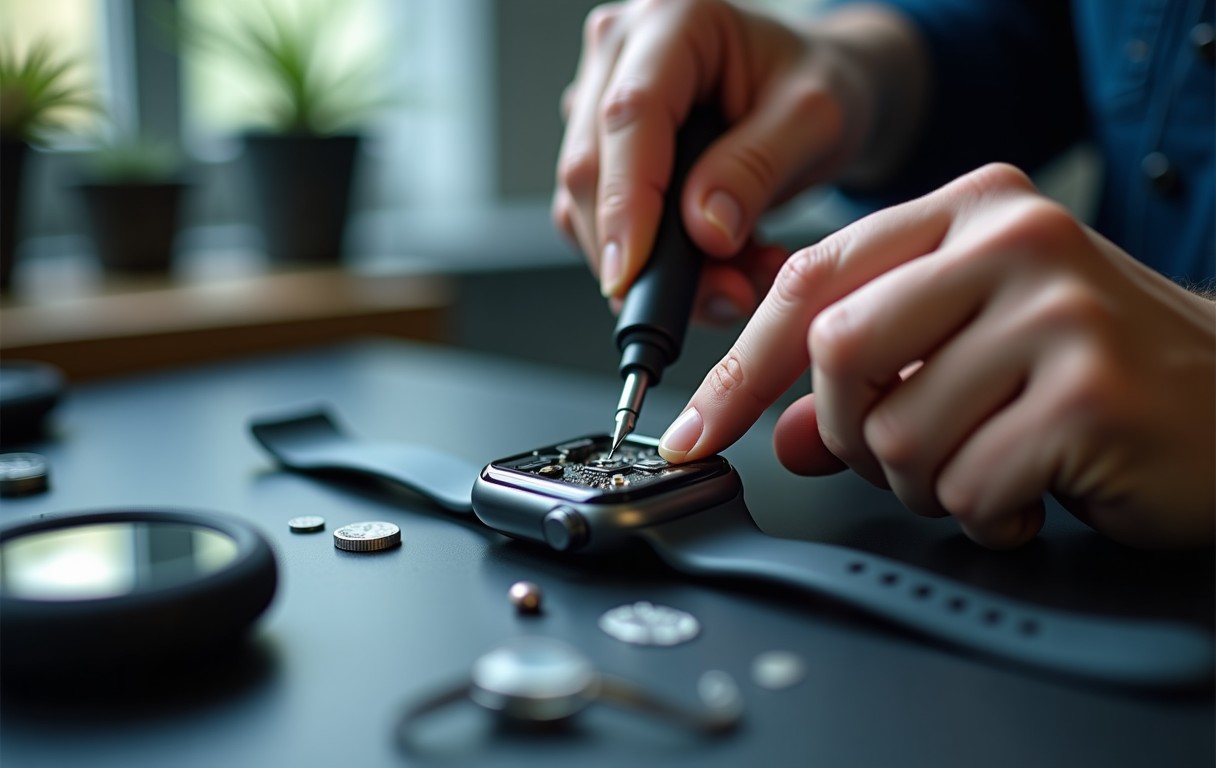 Smartwatch Button Repair in Sharjah process