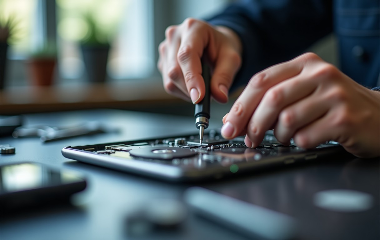 Tablet Camera Repair in Sharjah process