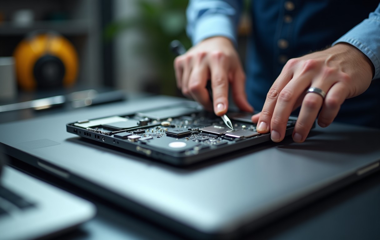 MacBook Charging Port Repair in Sharjah process