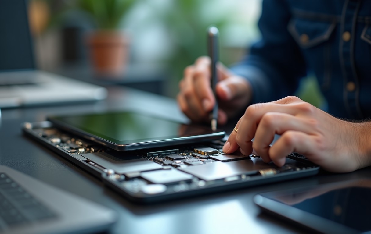 Tablet Charging Port Repair in Sharjah process