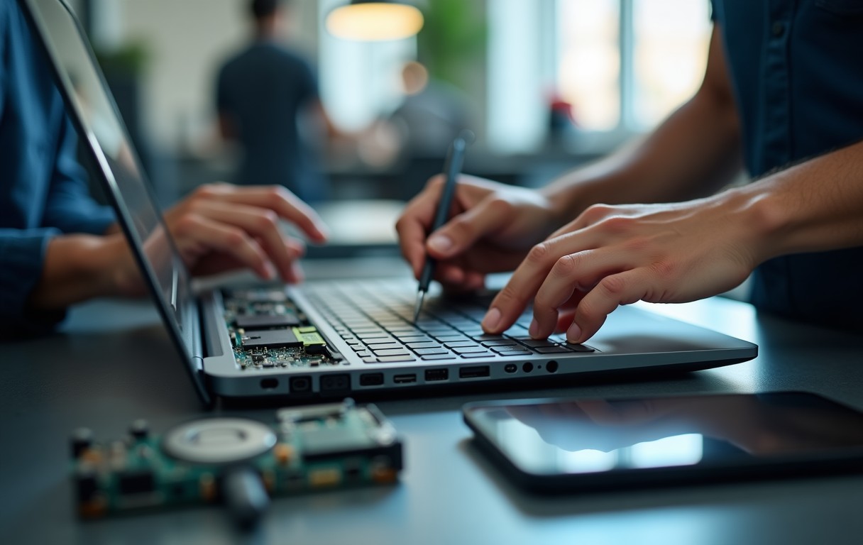 Laptop Hinge Repair in Sharjah process