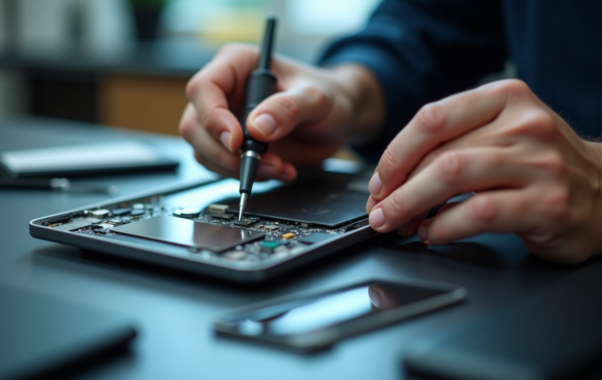 Tablet Motherboard Repair in Sharjah process