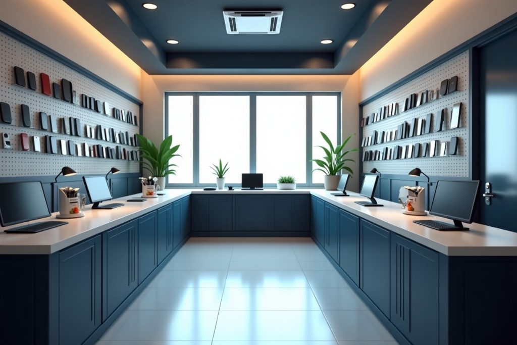 Choosing a Trusted Mobile Repair Shop in Sharjah: A Checklist Clean, professional mobile phone repair shop interior in Sharjah